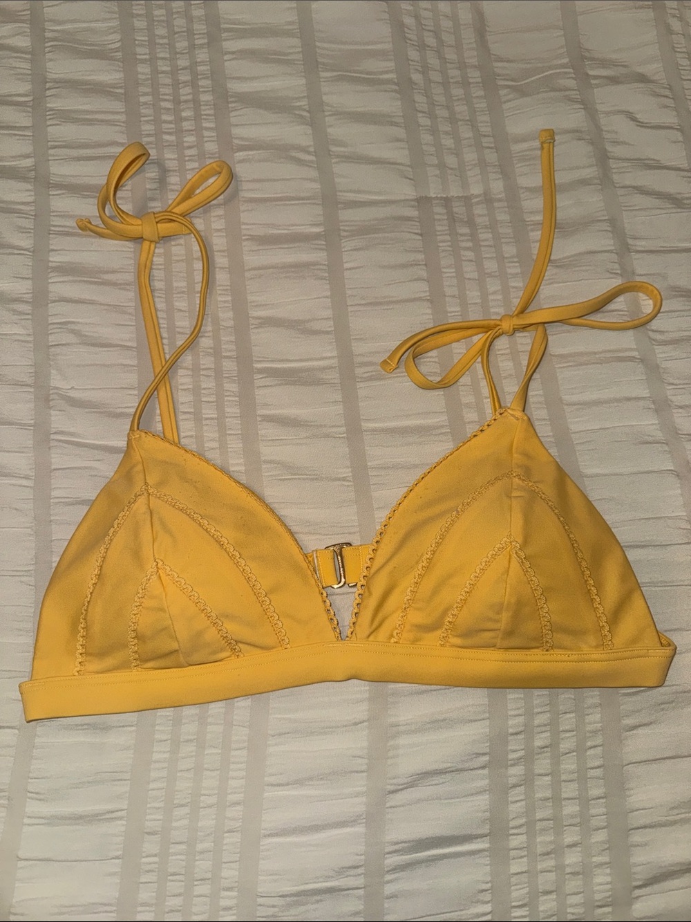 Hollister Yellow Triangle Bikini Top